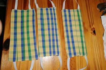 Mascarillas confeccionadas por Tita Rodríguez en Melenara (Foto TA)