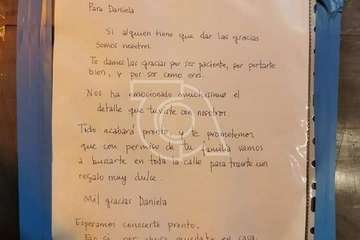 Dibujo de Daniela y carta de agradecimiento de los operarios del servicio de Recogida de Residuos (Foto TA)