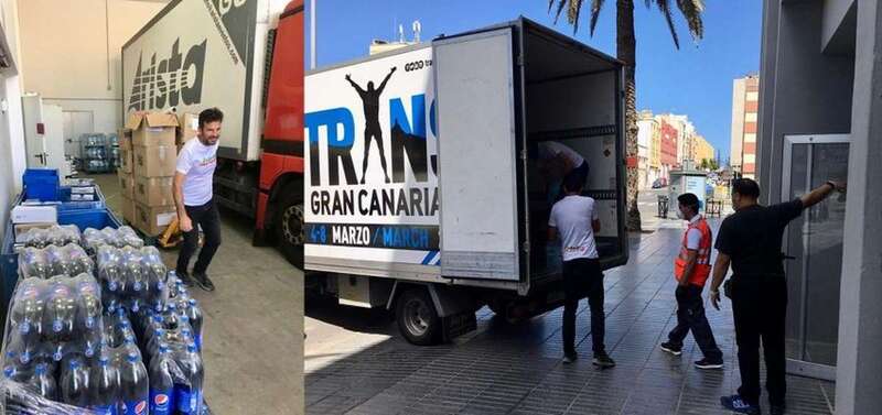 Entrega de material a cargo de Arista Eventos (Foto TA)