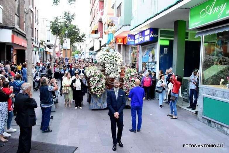 Imagen de archivo de una procesión de María Auxiliadora (Foto Antonio Alí)