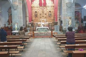 La Basílica de Telde adopta medidas para evitar los contagios (Foto TA)