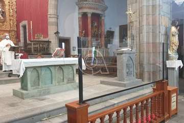 La Basílica de Telde adopta medidas para evitar los contagios (Foto TA)