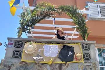 Hoya Pozuelo se engalana por el Día de Canarias (Foto TA)