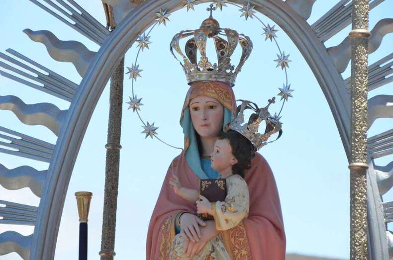 La Virgen de Las Nieves, patrona de Lomo Magullo (Foto Francisco Javier Santana)