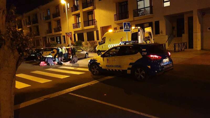 Imagen de un atropello en un paso de peatones en Salinetas (Foto TA)