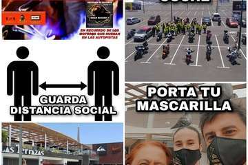 Encuentro motero en Telde en recuerdo de los compañeros fallecidos y de las víctimas de la pandemia (Foto TA)