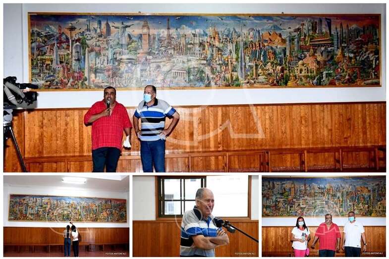 El acto de presentación del montaje del puzzle tuvo lugar esta tarde-noche en Jinámar/Antonio Alí.