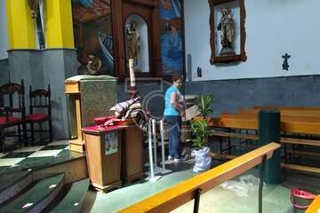 Repique de campanas, misa de romeros y ofrenda a la Virgen de las Nieves/TA y Francisco Javier Santana.