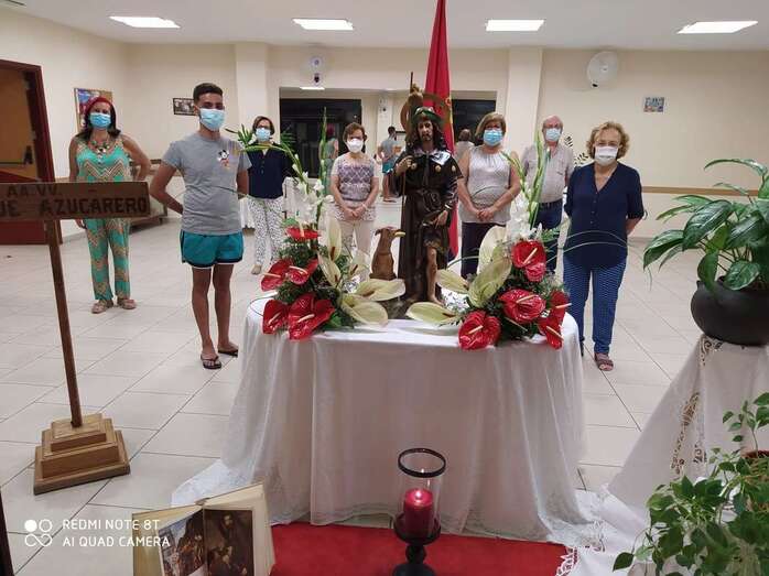 Imagen del santo orientada hacia la calle de El Roque/TA.