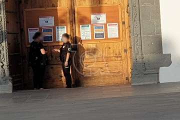 La Basílica de Telde contrata un vigilante de seguridad para evitar intromisiones durante las celebraciones/TA.