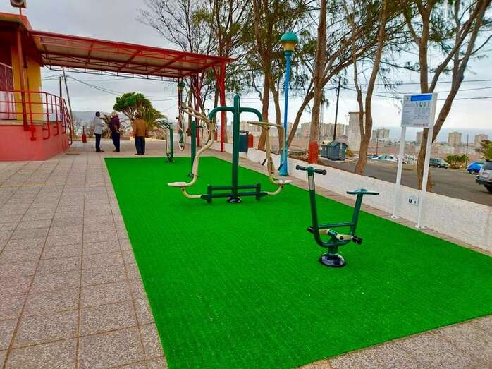 El barrio de Hoya Aguedita estrenó este lunes su espacio biosaludable (Foto TA)