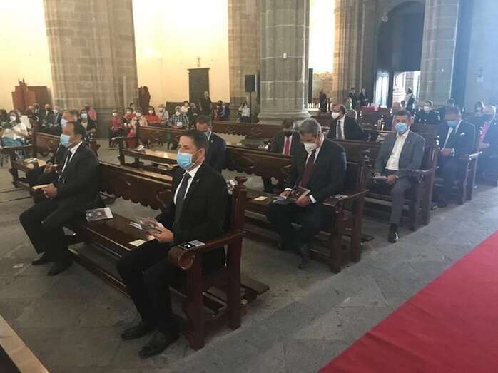 El alcalde de Telde en la toma de posesión del nuevo obispo de la Diócesis de Canarias/TA.