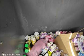 Productos lácteos en un recipiente de La Barranquera/TA.