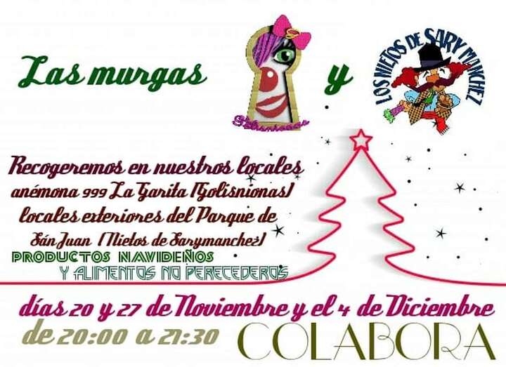 Recogerán alimentos los viernes 20 y 27 de noviembre (Foto TA)