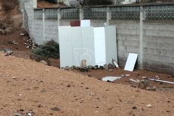 Chamizo pegado al campo municipal de Melenara/TA.