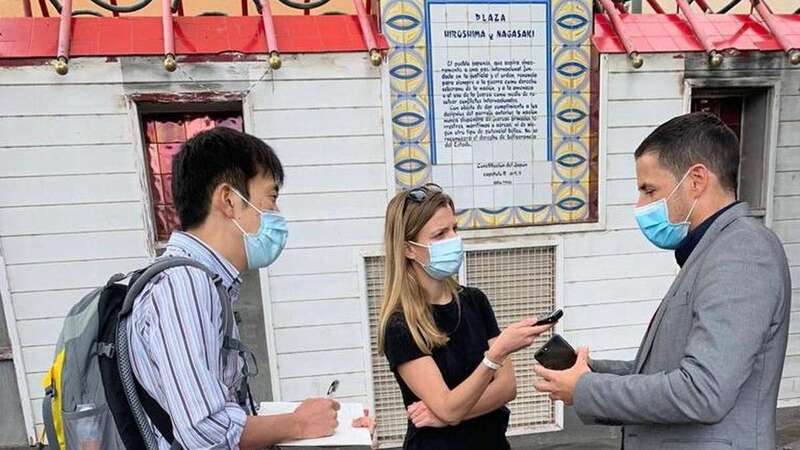 Momento de la entrevista al alcalde Héctor Suárez/TA.