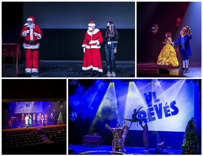 Diferentes momentos del espectáculo musical de Disney, este domingo en Telde/TA.