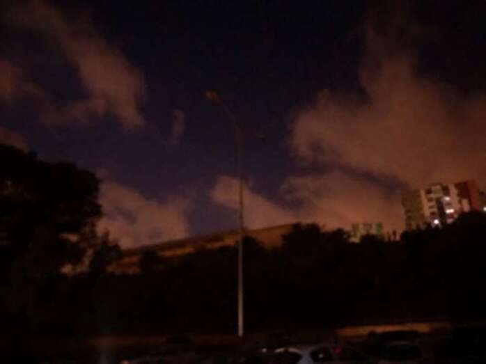 El parque de las Mil Palmeras, a oscuras (Foto TA)