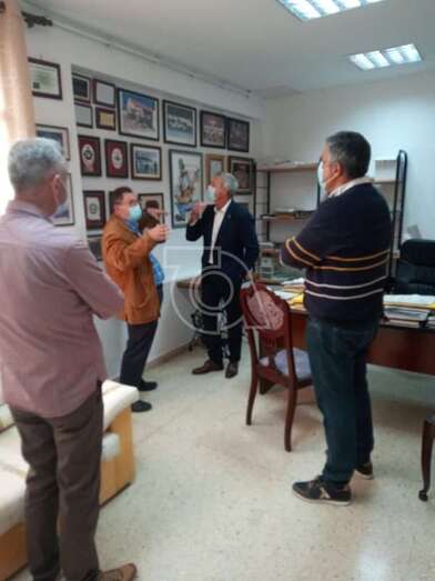 El nuevo jefe de la Policía Nacional en Telde, en unas dependencias de la sede de Entre Amigos/TA.