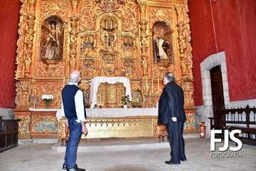 Visita del obispo José Mazuelos a la Basílica de San Juan de Telde/TA.