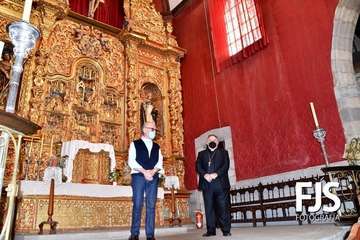 Visita del obispo José Mazuelos a la Basílica de San Juan de Telde/TA.