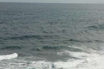 Un helicóptero del GES realiza prácticas de rescate en la costa de Telde/TA.