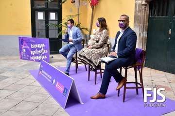 Presentación en rueda de prensa del programa de actos de la campaña en Telde para celebrar el Día Internacional de las Mujeres/TA.