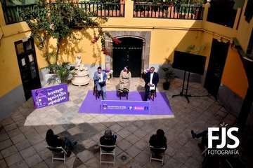 Presentación en rueda de prensa del programa de actos de la campaña en Telde para celebrar el Día Internacional de las Mujeres/TA.