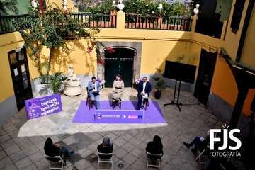 Presentación en rueda de prensa del programa de actos de la campaña en Telde para celebrar el Día Internacional de las Mujeres/TA.