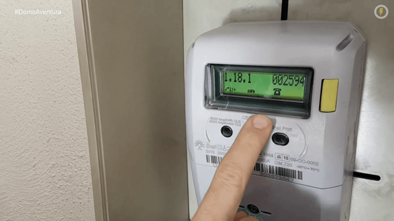 Imagen de archivo de un contador de luz/TA.