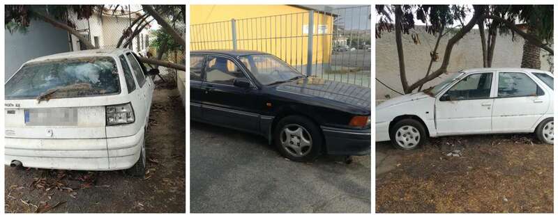 Algunos de los vehículos abandonados en el lugar/TA.