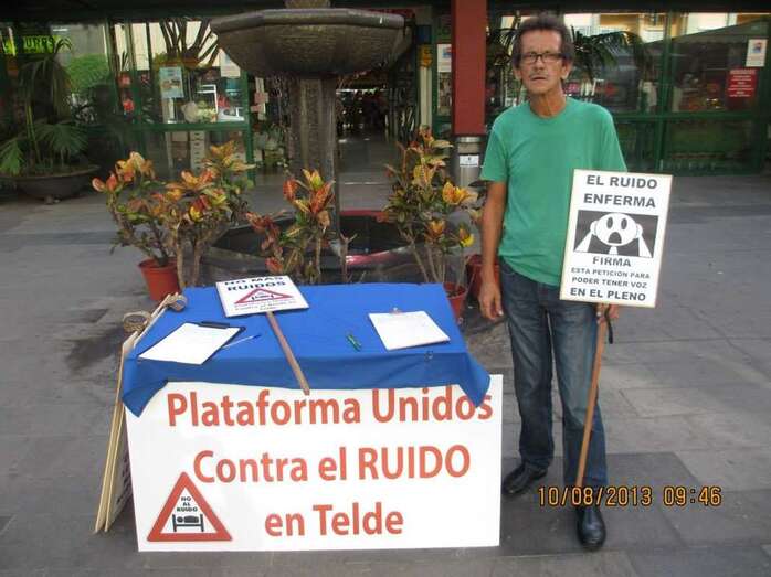 Imagen de archivo de una acción de la Plataforma Unidos Contra El Ruido en Telde/TA.
