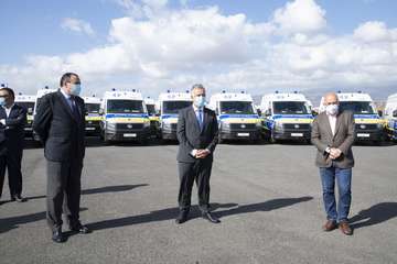 Presentación en Telde de la nueva flota de ambulancias de TSNU de Gran Canaria/Acfi Pres.