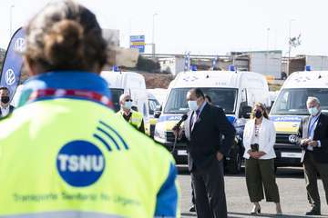 Presentación en Telde de la nueva flota de ambulancias de TSNU de Gran Canaria/Acfi Pres.