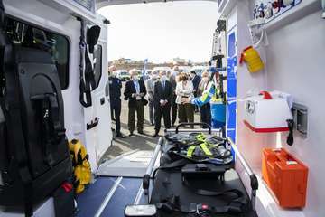 Presentación en Telde de la nueva flota de ambulancias de TSNU de Gran Canaria/Acfi Pres.