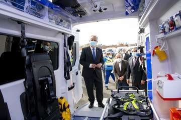 Presentación en Telde de la nueva flota de ambulancias de TSNU de Gran Canaria/Acfi Pres.