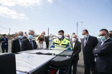 Presentación en Telde de la nueva flota de ambulancias de TSNU de Gran Canaria/Acfi Pres.