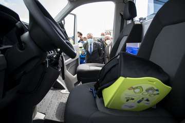 Presentación en Telde de la nueva flota de ambulancias de TSNU de Gran Canaria/Acfi Pres.