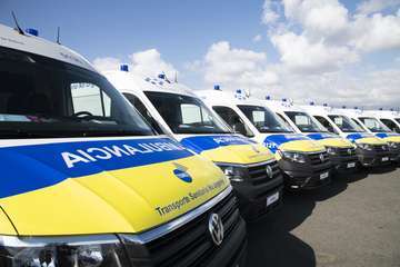 Presentación en Telde de la nueva flota de ambulancias de TSNU de Gran Canaria/Acfi Pres.