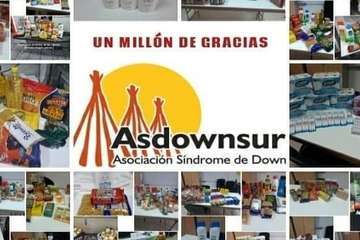  La asociación Asdownsur dona 400 kilos de alimentos para la causa del cocinero Jazael Quevedo/TA.