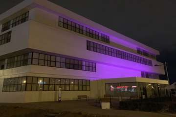  La fachada de El Cubillo se ilumina de morado con motivo del Día Mundial del Lupus/TA.