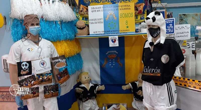 Rincón dedicada a la lucha canaria en la Churrería Melián/TA.