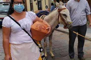 Telde ofrenda al santo patrono de la ciudad con música y productos de la tierra/TA.
