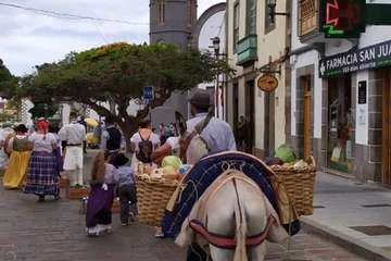 Telde ofrenda al santo patrono de la ciudad con música y productos de la tierra/TA.