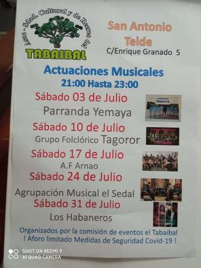 Yemaya, Tagoror, Arnao, El Sedal y Los Habaneros amenizarán las noches de los sábados en El Tabaibal / TA