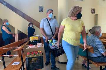 Caserío de Gando ofrenda a su patrono San Fermín/TA.