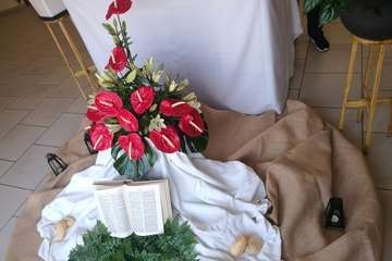  El Roque Azucarero expone al público la pequeña talla de su patrono/TA.