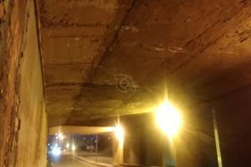 Deterioro del puente de la GC-1, a la altura del Valle de Jinámar/TA.