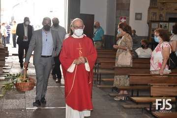 Ofrenda de la Corporación municipal al Cristo de Telde/TA y Francisco Javier Santana.