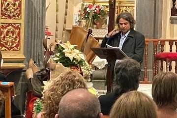 Lectura del pregón/Francisco Javier Santana y Antonio Alí.